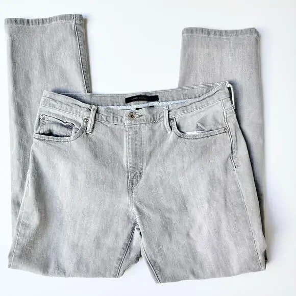 Levi's The Original Jean Grey Mid Rise Straight Leg Boyfriend Jeans 10 Medium - Picture 3 of 12